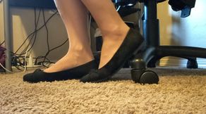 Flats with Nylons Shoe Play