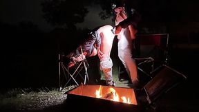 Curvy Busty MILF Pleased Her Husband With BJ & Hot Sex During Their Romantic Night By The Campfire