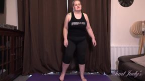 Auntjudys - Working Out with Chubby BBW MILF Becky and Her Big Natural Tits