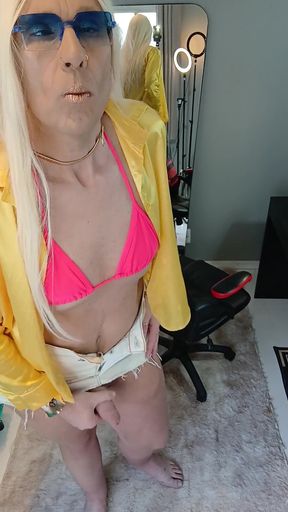 Jerking off and Cumming a Lot in My Shorts.