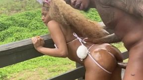 Kashofficials gets dominated outside by GucciThirdLeg with thick BBC
