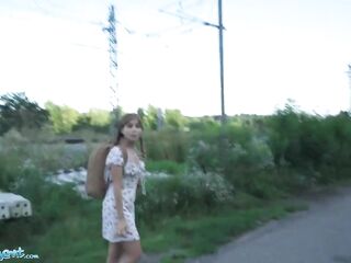 Public Agent Slim Latin Babe with tiny titties has Sex In Public