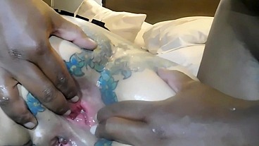 beautiful interracial fucking, after this black guy fucked me like this I become his whore, now I fuck for him, and I clean his ass with my tongue, I am his slave and his whore