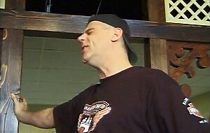 Blonde with piercings on small tits fucked in the bowling alley