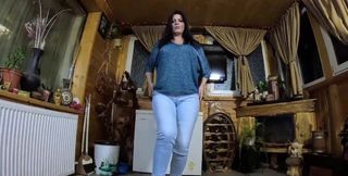 Cameltoe MILF Twerks in Jeans Blowjob &amp; Cum All Over My Puffy Jacket 334