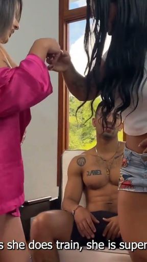 Neighbor we want you to train us, that big cock can handle both of us! Naty Delgado &amp; Sara Wilson   Clip 1