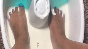 foot worship - Tiny Human Bathing in Her Divinity, femdom, giantess, foot fetish 1080 smaller