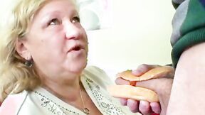 BBW Old Woman Loves Sexy Dog With Young Cock
