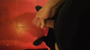 Solo masturbation in bathroom