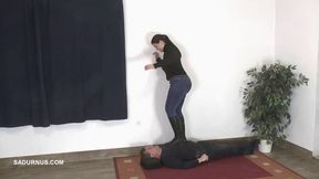 The slave under Mistress Cameron's boots wmv
