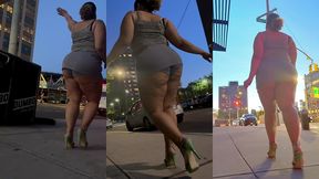boricua leg tease queen - mini skirt - high heels stillettos- walking slow motion- crossed legs thick thighs puerto rican mami