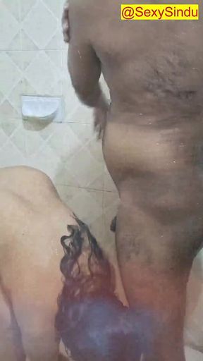 Indian Wife MILF Is Bathing in Saree