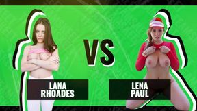 Big Tits Showdown - Lana Rhoades vs Lena Paul - Natural Breast Challenge