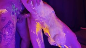 we paint our bodies with UV paints