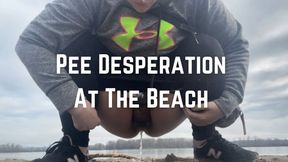 Desperate To Pee At The Beach