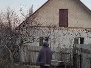 Winter walk in the evening garden