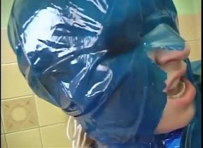 Fetish fuck for a girl wrapped into latex
