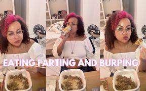 Eating Japanese Food Bloated Belly Farts & Burps a Gassy Adventure