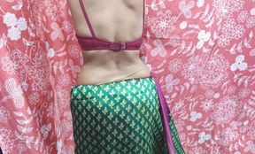 Sexy Housewife Saree Wearing and Boobs Press by the Servant