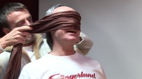 big boobs bounce as kirsten halborg bends over for a double penetration