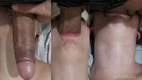 Little bitch suckled inverted and made a deep throat in the gifted
