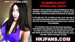 Hotkinkyjo anal balls insertions with fisting &amp_ stuck ball prolapse