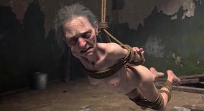 Elderly Granny Tied up - Terrified yet Craving Dick in Her Old Pussy