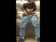 Jerking Off in elevator