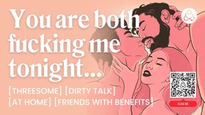 ASMR Audio Porn: Friends with Benefits Bi MFM Threesome with Anal Sex & DP