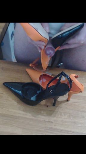 Two pairs of new Eliza by far. in heels and cumshot on booties.