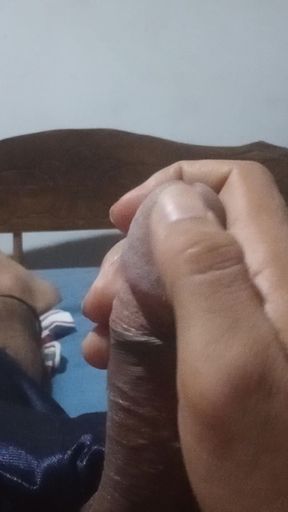 Man lying down masturbates while his neighbor is softening with his wife
