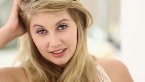 Blonde Babe Teases in Lace Topping Her Wild Strip