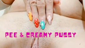 Pee AND creamy pussy