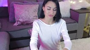 Naughty Lyanna seduces you by showing the soles of her feet so you can ejaculate on them