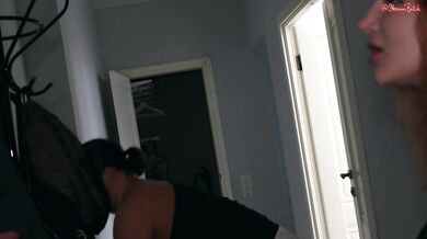 Two Horny Busty Milfs Fuck with a Happy pizza delivery guy!