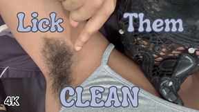 Lick Them CLEAN: Hairy Ebony Armpit Humiliation 4K