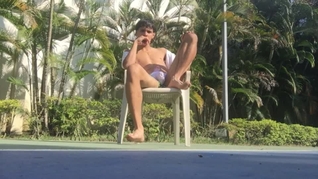 TANNING ME WHILE MY NEIGHBOR WATCHES ME