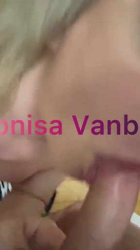 Shemale Monisa Vanboc sucking hung French deep throat cum in mouth   Clip 1
