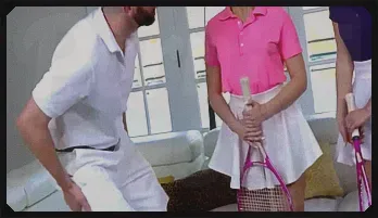 Naughty Tennis Lessons with Savannah Sixx and Stirling Cooper