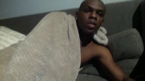 Ebony Model Shane Plays with His Dick