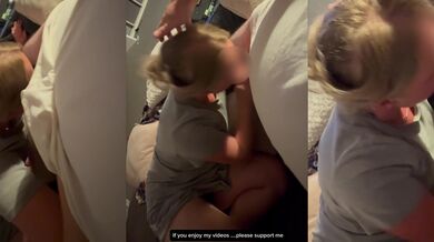 Blonde MILF swallows British friend's cum while husband films rough threesome