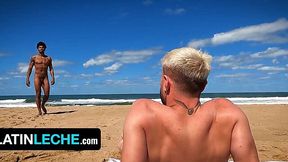 Straight Dude Bangs His Gay Buddy Then Fucks a Hot Black Stud on the Beach