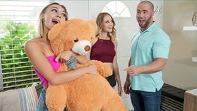Step Sisters Compete For Stepbro's Huge Cock