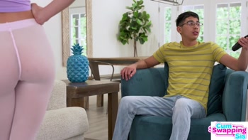 Kyler Quinn asks, "Can you see our pussy lips NOW?"