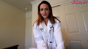 Pervy nurse Mya loves padding and pegs you during change