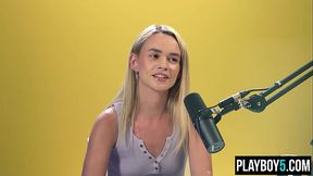 HOT teen Khloe Kingsley hairy pussy masturbation for Playboy