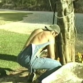 Piss Drenched Outdoor Fisting - Gaping Anal Overflowing