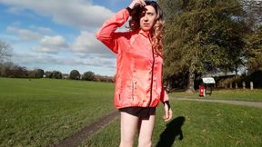 Crossdresser jog warm up strip
