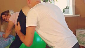 My stepbrother licks my anus and clitoris, while I fuck myself with a dildo. Best rimming and cunnilingus