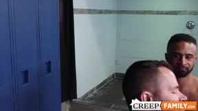 My stepbro Damian Taylor made a confession in the locker room before we flip fuck
